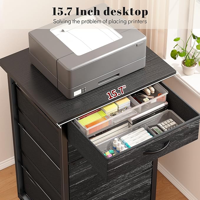 4 Drawers Mobile File Cabinet Vertical Filing Cabinet - Image 4