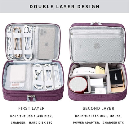 mygreen Electronics Travel Organizer Storage Bag, Double Layer Universal - Image 5