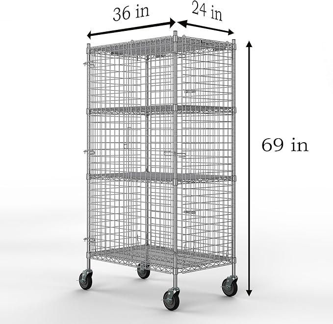 24" W x 36" L x 69" H Heavy Duty Utility Commercial Grade Metal Storage NSF - Image 2