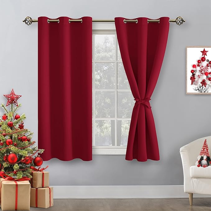 Hiasan Short Blackout Curtains for Bedroom by Hiasan