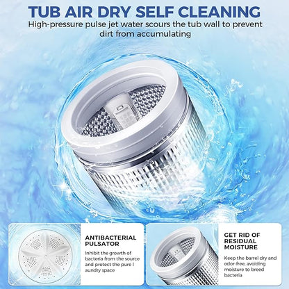 20Lbs Portable Washing Machine Nictemaw Portable Washer, 2.8 Cu.ft Washer and - Image 9