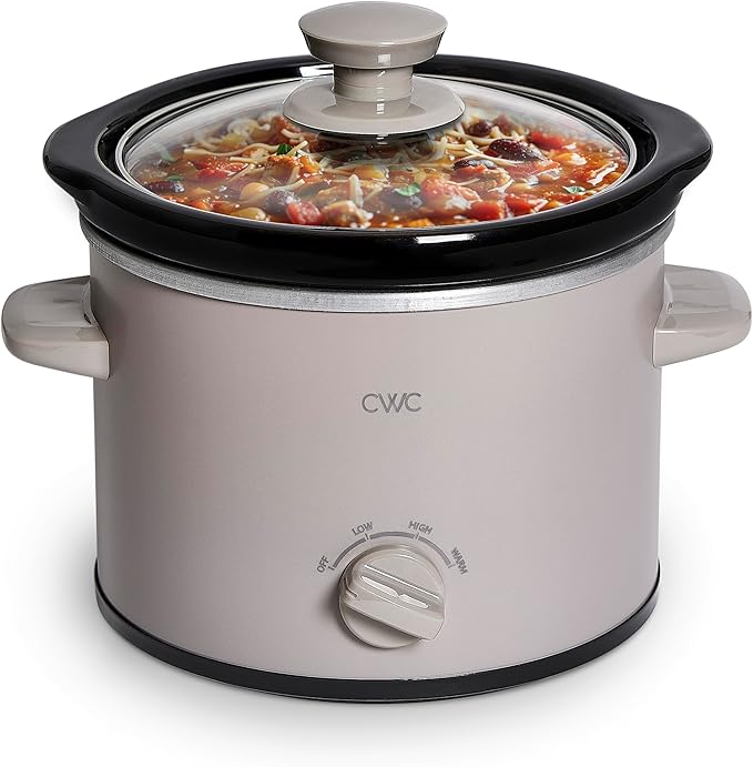COOK WITH COLOR 2QT Mini Electric Round Slow Cooker by CookwithColor