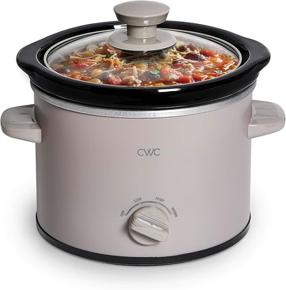 COOK WITH COLOR 2QT Mini Electric Round Slow Cooker by CookwithColor