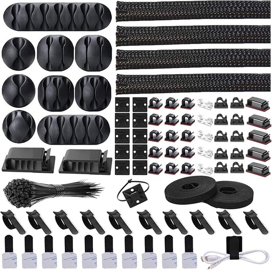 Cord Management Organizer Kit 4 Cable Sleeve split by N+NOROCME