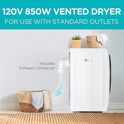 BLACK+DECKER 1.5 Cu. Ft. Compact Dryer, 5.5 lb. Capacity, 850W 120V Vented - Image 2