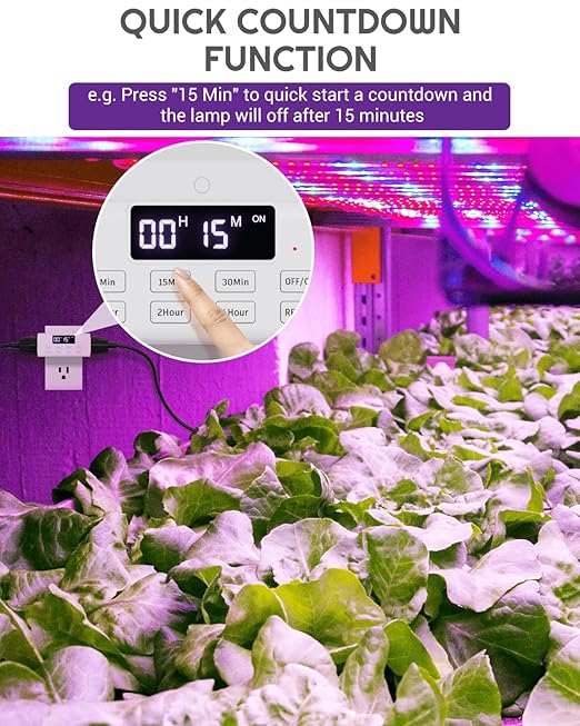 Indoor Countdown Timer Outlet, NEARPOW Auto Shut Off Timers - Image 3
