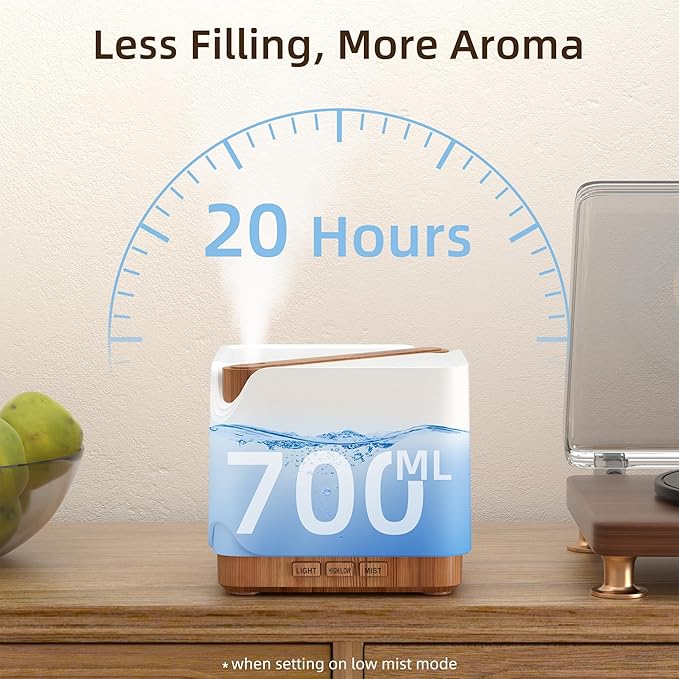 ASAKUKI 700 ml Premium Essential Oil Diffuser, 5 in 1 Ultrasonic Aromatherapy - Image 6