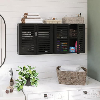 HITNET Black Bathroom Storage Cabinet, Hanging Medicine Cabinet - Image 6
