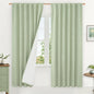 LAMIT 100% Blackout Linen Curtains, 80 Inches Linen Textured Thermal Bedroom by LAMIT