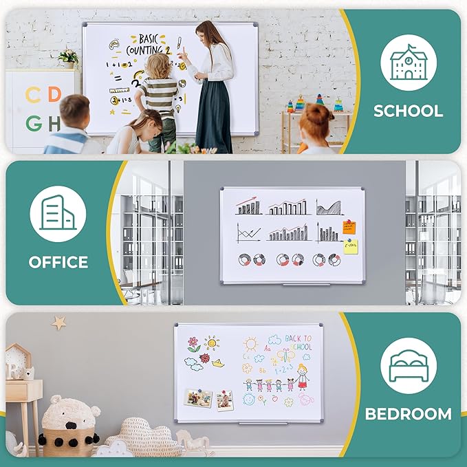 2 Pack 48 x 36 Large Magnetic Dry Erase Board - Image 4