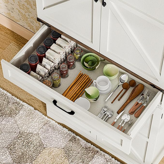 72" Tall Farmhouse Kitchen Pantry, Farmhouse Storage Cabinet - Image 4