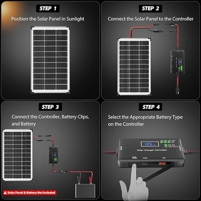 Solar Charge Controller 12V 20A, Solar Panel Charge Controller - Image 3