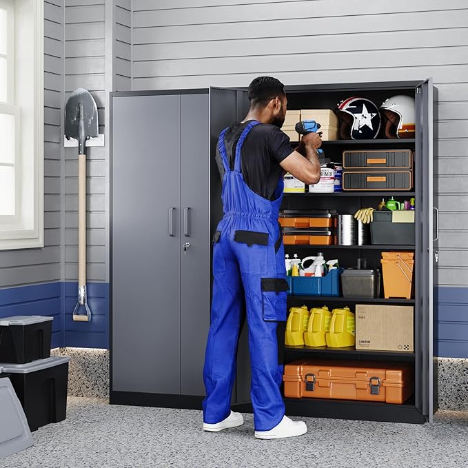 Yizosh Metal Garage Storage Cabinet - Image 2