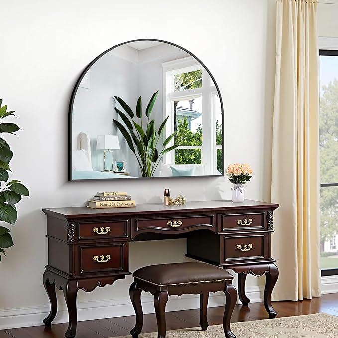CIRCUMI Arched Wall Mirror, Metal Frame, Large Size - Image 6