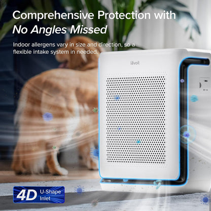 levoit smart air purifier for home large room, close-up detail