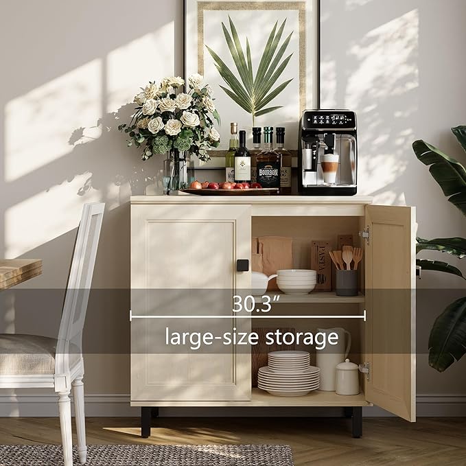 Multifunctional Buffet Sideboard Cabinet Farmhouse Modern Storage Cabinet - Image 6