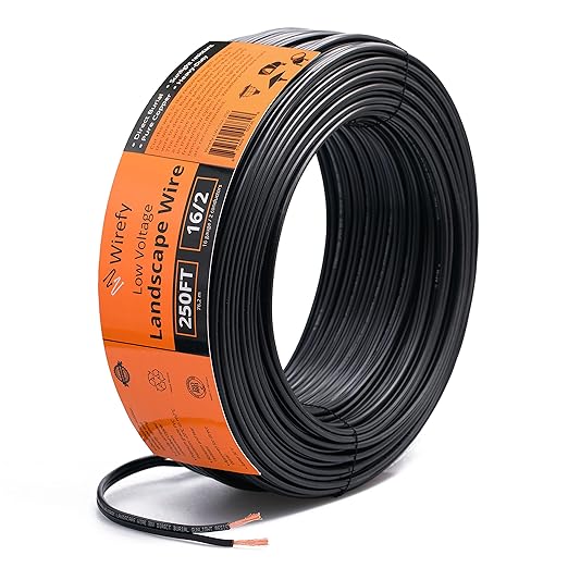 Wirefy 16/2 Low Voltage Landscape Wire 250 ft | Low Voltage Landscape Lighting by Wirefy