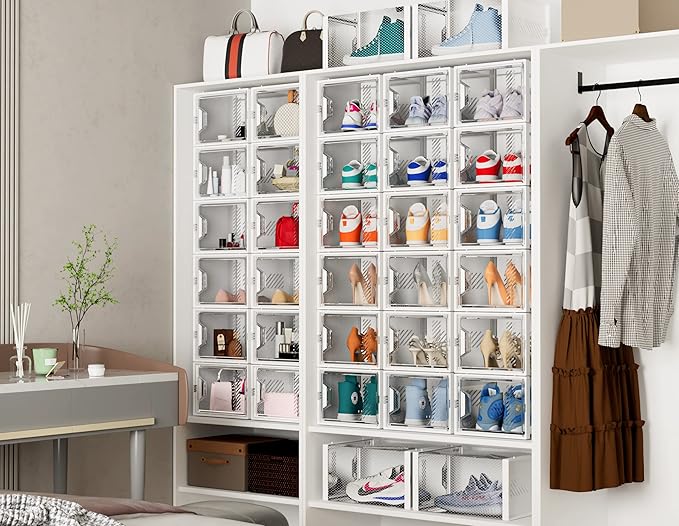 Shoe Organizer, 12 Pack Shoe Storage Shoe Organizer - Image 9