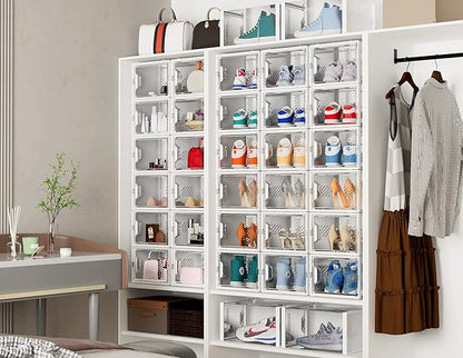 Shoe Organizer, 12 Pack Shoe Storage Shoe Organizer - Image 9
