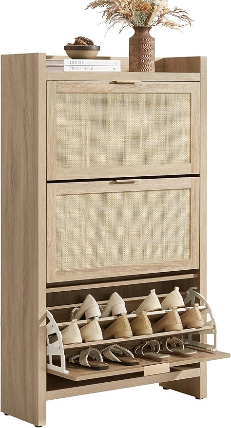 SICOTAS Rattan Shoe Storage Cabinet by SICOTAS