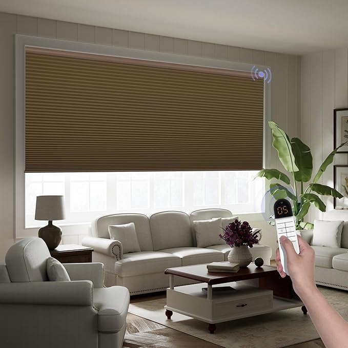 Boolegon Motorized Blinds with Remote, 100% Blackout Smart Blinds, Automatic by Boolegon