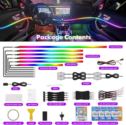 New Version Acrylic Car Dreamcolor Ambient Lighting Kit 14 in 1 LED Interior - Image 9