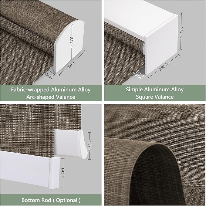 Tipiace Motorized Blinds with Remote Window Roller Shade Wireless Rechargeable - Image 5