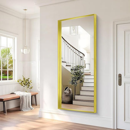 Gold Bathroom Mirror, 72x30 Inch Rectangular Framed Mirror, Large Wall Mounted - Image 4