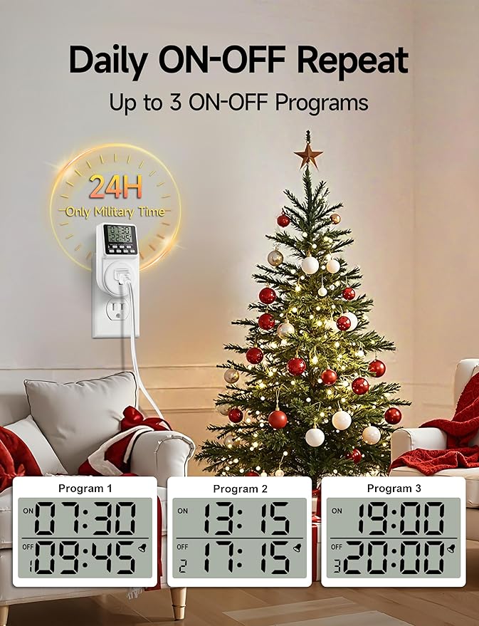 Techbee Digital Infinite Repeat Cycle Intermittent Timer Plug - Image 2