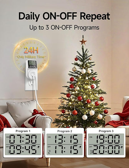Techbee Digital Infinite Repeat Cycle Intermittent Timer Plug - Image 2