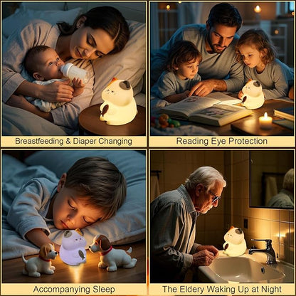 FAMIDUO Greedy Cat Night Light for Kids, 3 LevelsDimmable Cute Kitty Nursery - Image 6