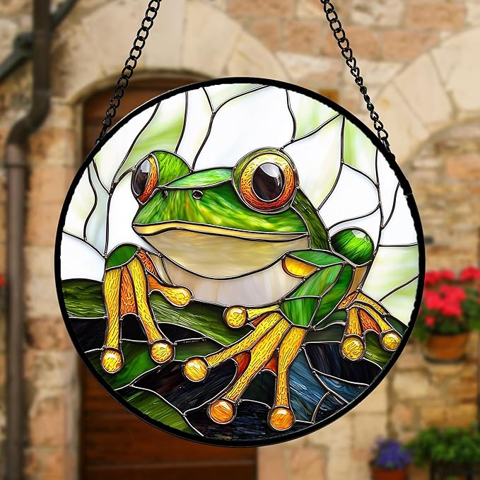 DASTOLL Stained Glass Window Hanging, and Mom 6.3 in - Image 6