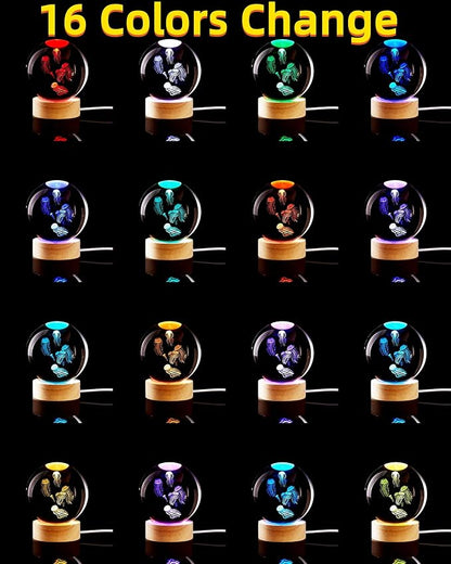 Conalisk 3D Jellyfish Crystal Ball Lamp, Lifelike LED Jellyfish Night Light - Image 2