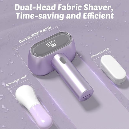Tylasom Fabric Shaver, Rechargeable Double-Head Lint Remover, Electric Lint - Image 2