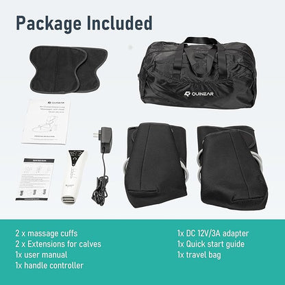 QUINEAR Leg Massager with Heat and Air Compression, Foot and Calf Massager - Image 8