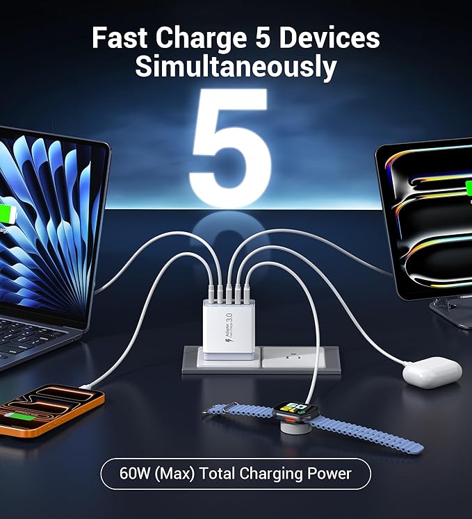 60W USB C Wall Charger Block - Image 2
