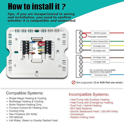 Suuwer 5-1-1 Day Programmable Thermostats - Image 4