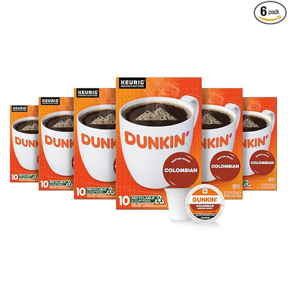 Dunkin' Colombian Medium Roast Coffee, 60 Keurig K-Cup Pods by Dunkin