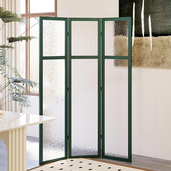 Acrylic Room Divider, 4-Panel Freestanding Partition Screen, Frosted - Image 6