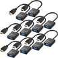 Moread HDMI to VGA, 10 Pack, Uni-Directional Gold-Plated HDMI to VGA Adapter by MoreadDirect