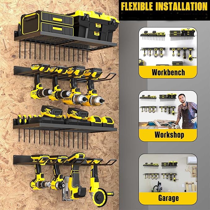 Power Tool Organizer Wall Mount, Heavy Duty Tool Organizers and Storage - Image 6