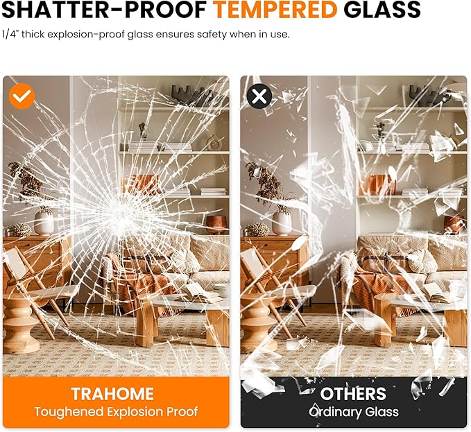 Bathroom Vanity Mirror for Wall, 2 Pack 36" x 24" Metal Framed Rectangular - Image 5
