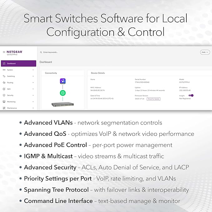 NETGEAR 26-Port PoE Gigabit Ethernet Smart Switch - Image 3