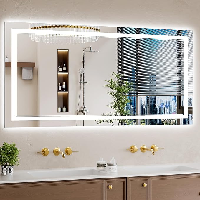 24"x48" LED Bathroom Mirror by WISSMILESHOME