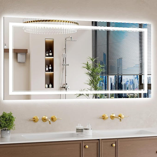 24"x48" LED Bathroom Mirror by WISSMILESHOME