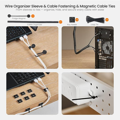 EUREKA ERGONOMIC Metal 316 PCS Cable Management Organizer Kit Cable Raceways - Image 7