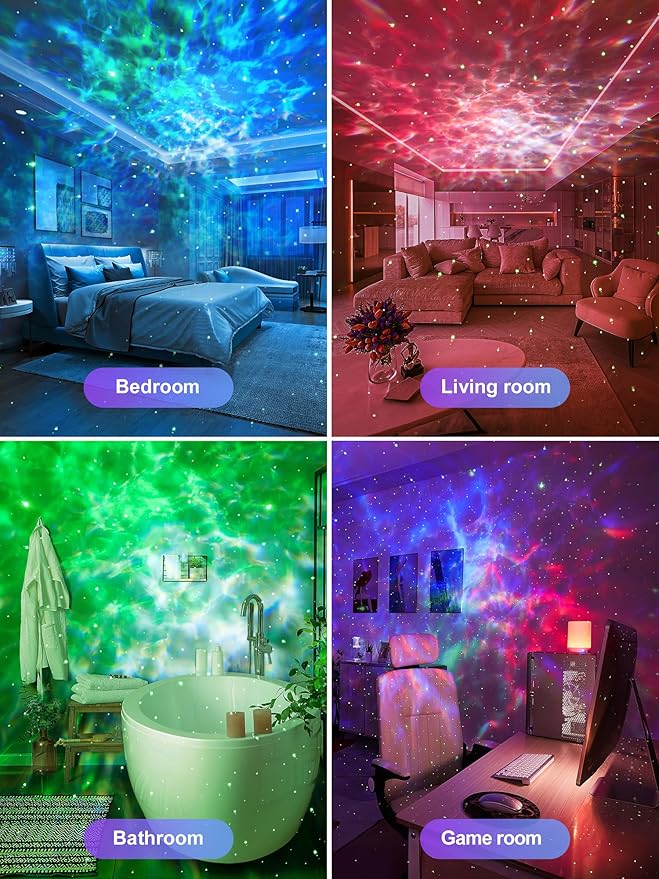 One Fire Galaxy Projector 360 Modes+15 White Noise+Bluetooth Star Projector - Image 8