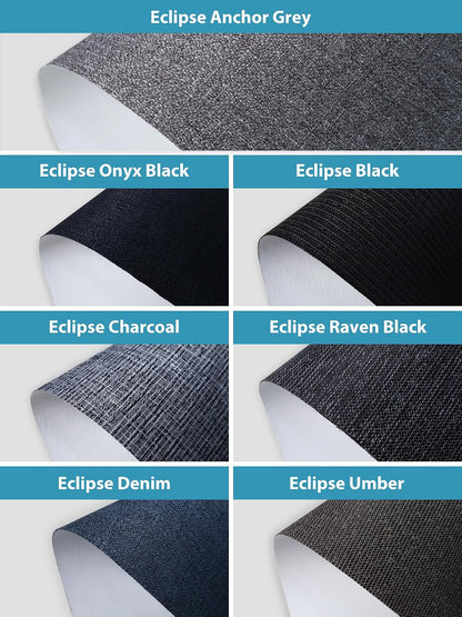 SmartWings Motorized Smart Roller Shades, 100% Blackout Samples | Customized Roller Blinds Fabric with Light Blocking Coating, Color Samples for Reference