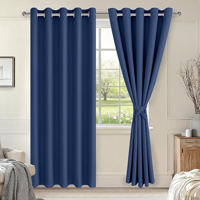 Hiasan Blackout Curtains for Bedroom, 60 x 84 Inches Long by Hiasan