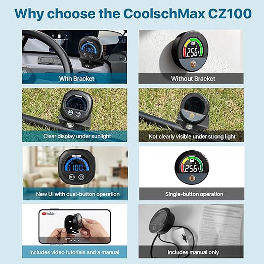 COOLSCHMAX 12V 24V 48V 60V 84V Battery Voltmeter Ultra Bright Sunlight Readable - Image 3